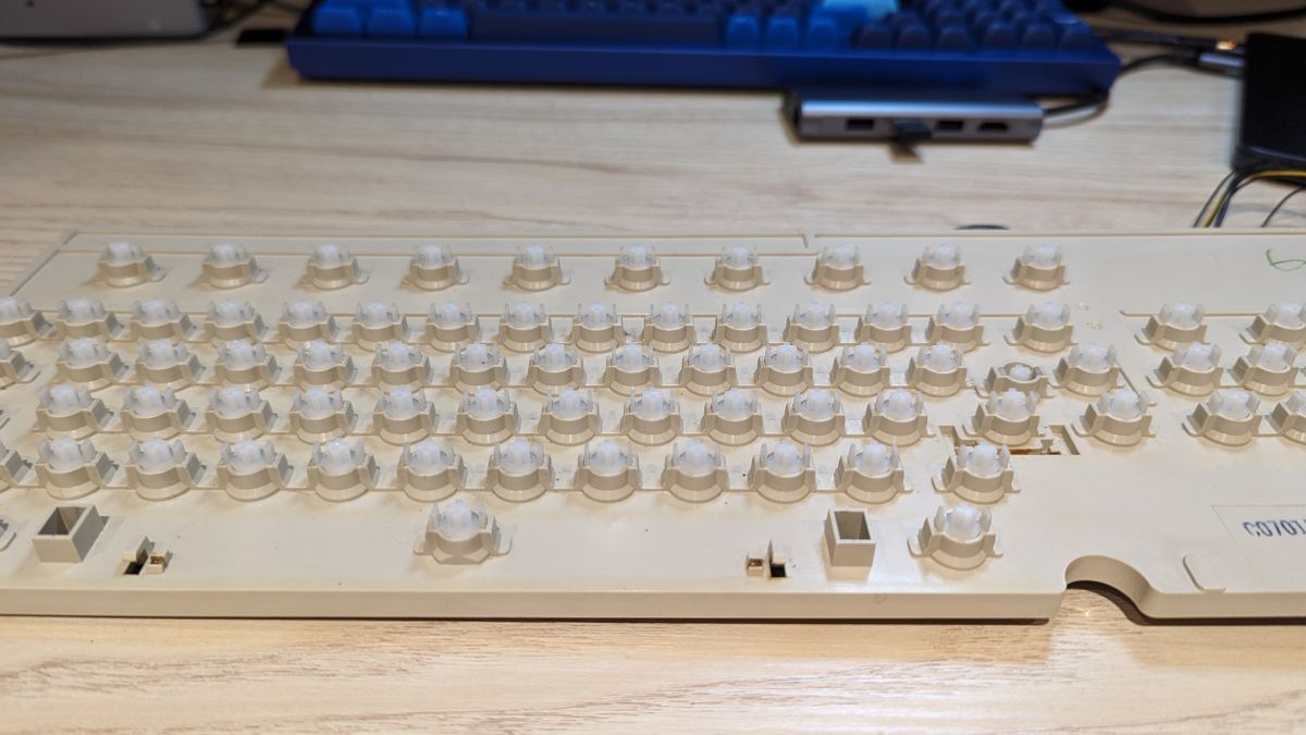 The keyboard after being cleaned