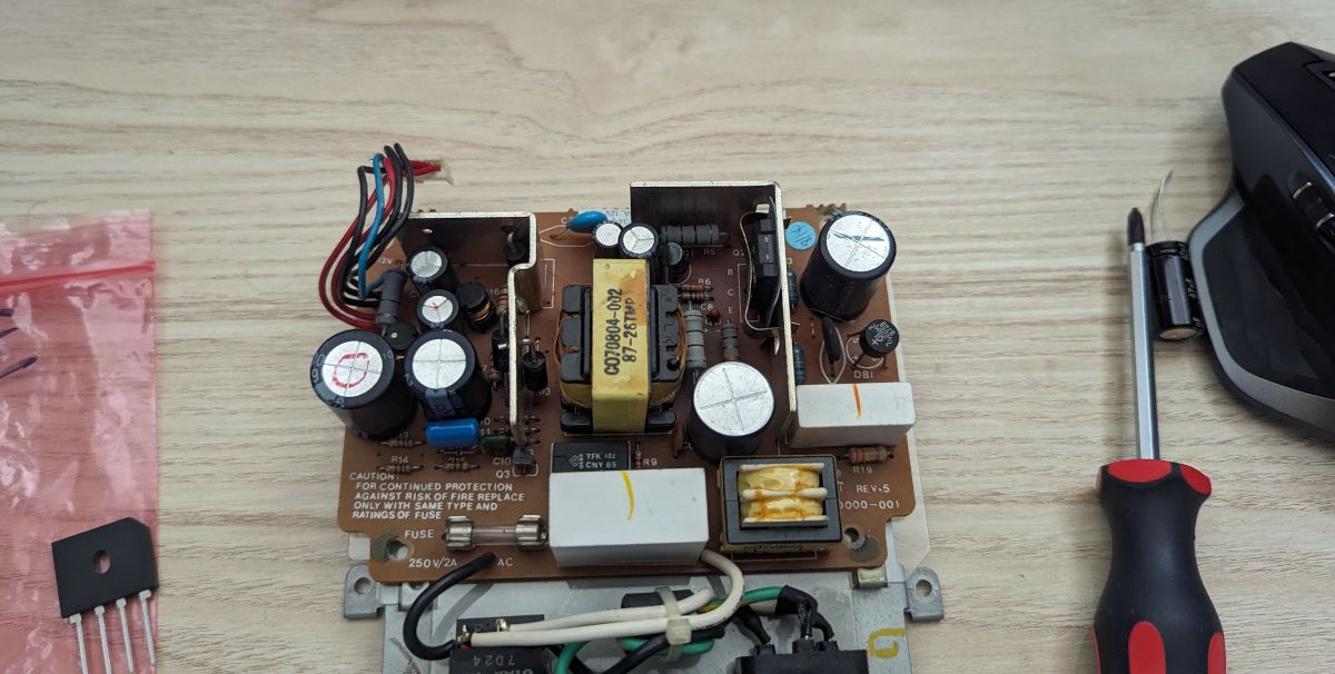 The PSU before recapping