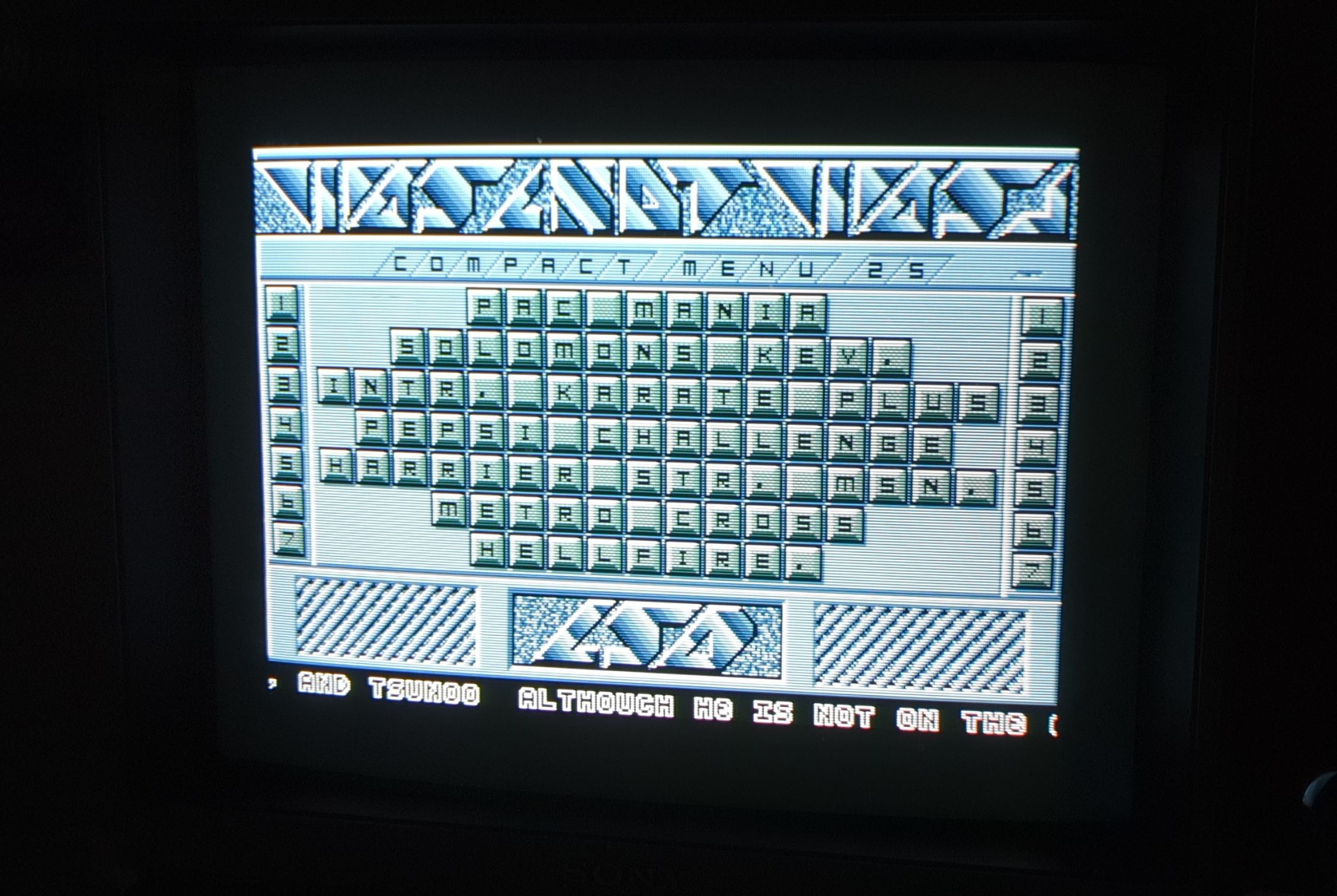 Entire view of the screen